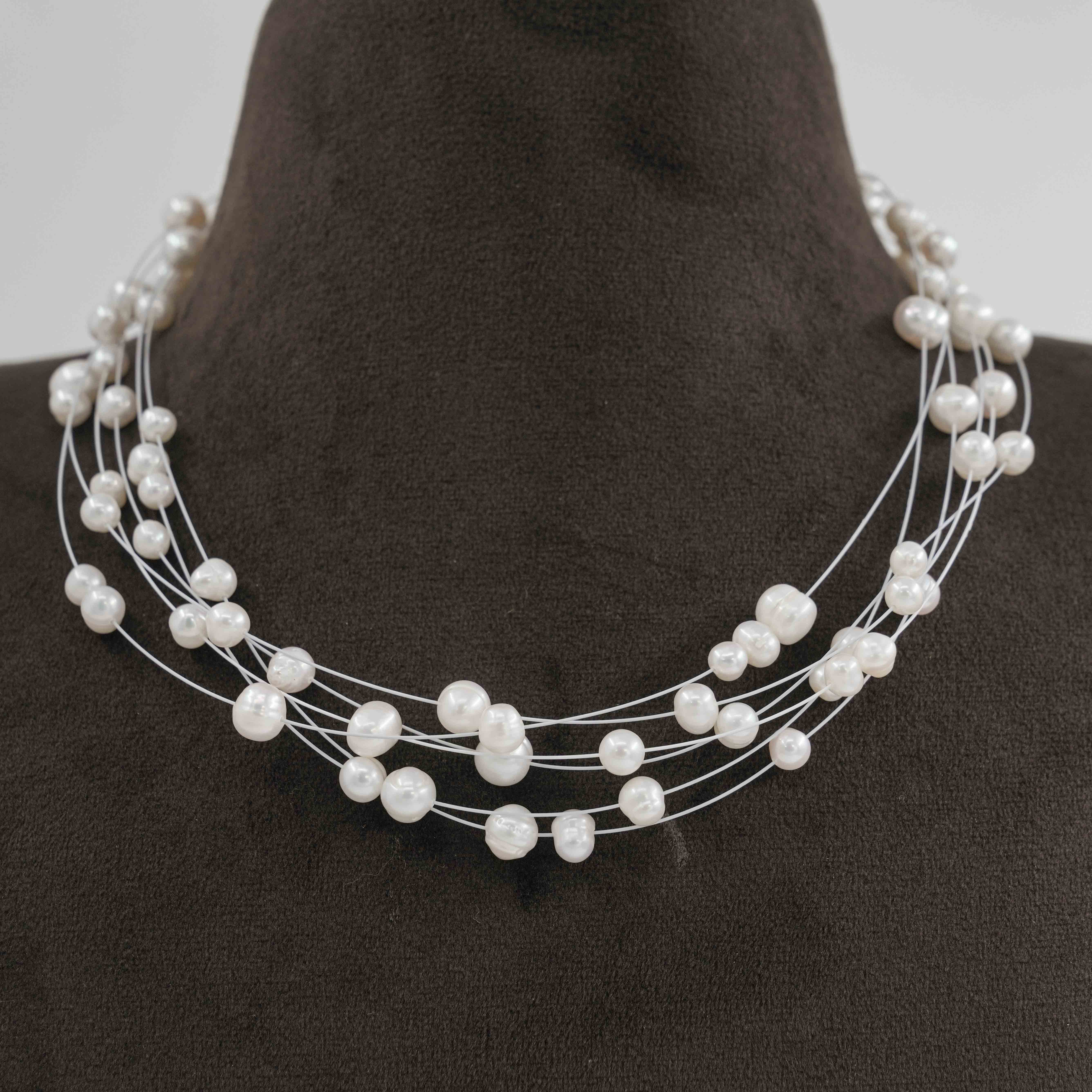 The Pearl Atelier by Kabra Pearls - 6 Layered Pearl Fancy Chain